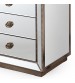 Germany Bedside Table MDF Silver Colour Mirrored Work 3 Drawers